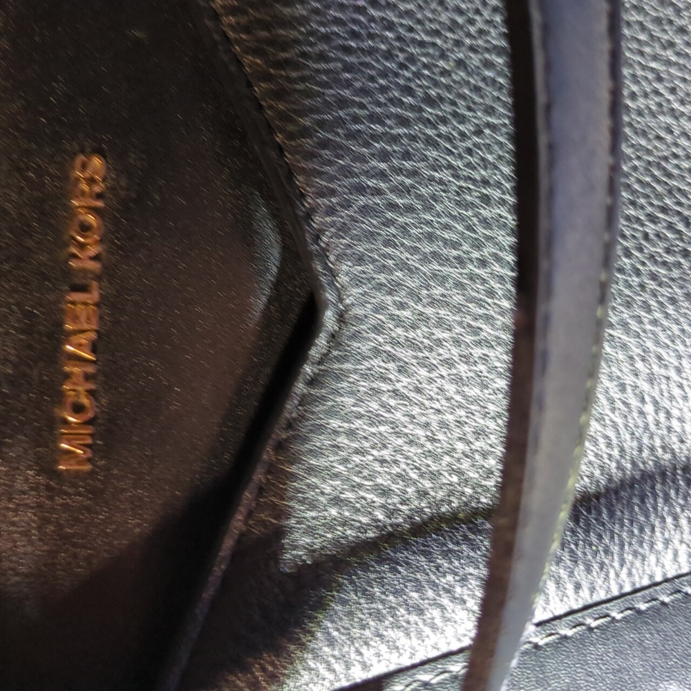 Michael Kors Black Leather Tote $65 - Picture 2 of 4